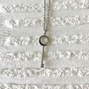 Michael Kors Long Key Necklace - Silver